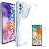 N NEWTOP Custodia Compatibile con Samsung Galaxy A23 5G, Morbido TPU CLEAR Silicone Anti Graffio Trasparente Slim Sottile Flessibile Case Posteriore Proteggi Vetro (Cover +2 Pellicola)