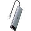 TP-Link UH9120C 9 in 1 USB C Hub, USB C a HDMI Docking Station, Adattatore HDMI 4K, 3 porte dati USB-A Dock, Alimentazione 100W, SD, Adattatore multiporta USB C 3.0, Splitter USB tipo C in alluminio