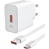 ACOCOBUY Caricabatterie rapido 66 W per Honor 400 200 600 Lite Smart Fast Charger e cavo USB-C 1 m 6 A Ricarica rapida per Honor Magic 6 7 Lite 6 5 Pro V5 V3 X6b X6c X7b X8d X9c X9d P-ura 70 Pad 10 X9 X9a X8a