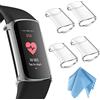 FINTIE 4 Pezzi Cover per Fitbit Charge 6/Charge 5, Protezione Morbide TPU Custodia con Pellicola Protettiva