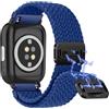Niboow 20mm Intrecciato Cinturino per Amazfit Active 2/Active/GTR Mini/GTS 4/GTS 4 Mini/GTS 3/GTS 2e/GTS 2, Elastica Nylon con Fibbia Magnetica Cinturini per Amazfit Bip 3/Bip 3 Pro - Blu