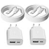 Ysevnotan Caricabatteria USB C & USB A 25W, Blocco di Alimentazione per iPad, per Apple iPhone 17/16/16e/16 Plus/16 Pro/16 Pro Max/iPhone 15 Series/iPad e altro,con Cavo di Caricamento Rapido da 2m,Pack di 2