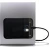 MyGadget Custodia per Hard Disk Esterno | Borsa Adesiva per Laptop - SSD SanDisk Portable | Samsung | Toshiba | Seagate - Case Autoadesiva - Nero