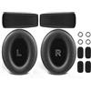 SOULWIT Cuscinetti Auricolari + Archetto + Microfono Schiuma Copri, Kit di Ricambio per Bose A30 Aviation Cuffie - Nero