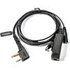 HYSHIKRA Cavo adattatore audio radio universale a 2 vie da 3,5 femmina a 2 pin con PTT compatibile con Midland G7 Pro G8 G9 Pro M24 M24 Plus M48 M99 G6 XT G7 XTR