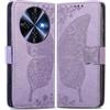 MOJIA Cover in Pelle per Oukitel C5, Custodia Premium a Portafoglio con Interno Case in TPU e Porta Carte [Cinturino da Polso in Regalo]. Lavender