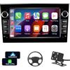 LSLYA Autoradio 2 Din Opel Astra,Zafira,Meriva,Vivaro 2004-2011 Combo con Android Auto Wireless CarPlay 7 Schermo Macchina Bluetooth GPS FM Spotify Podcast USB Mic Telecamera Retromarcia Nero