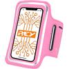 REY Fascia da Braccio Portacellulare per Smartphone 5 / 6 di Dimensioni, Colore Rosa