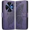 MOJIA Cover in Pelle per Oukitel C5, Custodia Premium a Portafoglio con Interno Case in TPU e Porta Carte [Cinturino da Polso in Regalo]. Viola