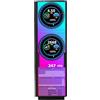 VSDISPLAY Monitor LCD portatile, schermo IPS EDP da 12,6 pollici 1920x515, per case per PC Y60 / VXN EVO Tec, con ingresso video mini