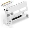 EZDIY-FAB Staffa di Montaggio per GPU PCIe 4.0,Regolazione Multi-Angolo con Cavo Riser Completamente Bianco,Compatibile con RTX4090,4080,4070ti-Bianco