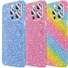 LucBuy 3 Pezzi Protezione per la Pelle Glitterata per iPhone, LucBuy Adesivo per Bordi a Copertura Totale Lucida, Protezione Posteriore di Precisione, Decorazioni di Lusso per Telefono per iPhone 11 Pro