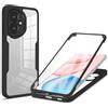 RonRun Cover per Oppo A5 Pro 5G, 360 Gradi Antiurto Custodia con Protezione Schermo Integrata Trasparente Rugged TPU Bumper Doppia Protettiva Cover per Oppo A5 Pro 5G - Nero