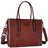 MOSISO Borsa Tote Laptop 17-17,3 Pollici, Borsa a Tracolla Pelle PU Compatibile con MacBook e Notebook, Grande Capacita con Scomparto Imbottito, Marrone
