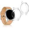 kwmobile Set 2x Custodia Smartwatch Compatibile con Huawei Watch GT2 (42mm) Cover - Case Silicone Protezione Orologio Fitness trasparente