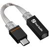 Fosi Audio D2 Adattatore audio da USB C a 3,5 mm, amplificatore DAC per auricolari IM4 IEM, adattatore jack per cuffie con supporto microfono, da maschio tipo C a femmina da 3,5 mm, 32 bit/384 kHz