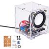 PORFOYO Altoparlante Bluetooth DIY Kit Saldatura: Kit Di Altoparlanti Bluetooth Fai Da Te, Con Guscio Acrilico LED Lampeggiante, Set Di Pratica Di Saldatura, Componenti per Piccoli Altoparlanti