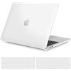 TECOOL Cover per MacBook Pro 13 Pollici 2016-2022 (M2 M1 A2338/A2289/A2251/A2159/A1989/A1706) con Touch Bar, Custodia Rigida Protettiva Sottile in Plastica e Copritastiera UE, Traslucido
