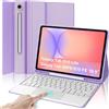 IVEOPPE Cover Tastiera per Samsung Galaxy Tab S10 Lite/S10 FE/S9 FE 10.9/S9 11 | Keyboard Touchpad Magnetico Staccabile, Italiano QWERTY, Custodia Tastiera Trackpad Bluetooth con Portapenna, Viola chiaro