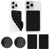 TTPSRY 4 Pezzi Ventosa per Telefono in Silicone Supporto Antiscivolo per Cellulare Ventosa Auto Compatibile con Custodie iPhone e Android Supporto Hands Free per Selfie e Video (Nero)