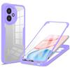 RonRun Cover per Oppo A5 Pro 5G, 360 Gradi Antiurto Custodia con Protezione Schermo Integrata Trasparente Rugged TPU Bumper Doppia Protettiva Cover per Oppo A5 Pro 5G - Viola