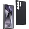 REY Cover in Gel TPU Nera per Samsung Galaxy S24 Ultra, Ultra Sottile 0,33 mm, Morbido Flessibile, Custodia Silicone