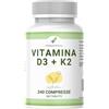 ProNatural Pharma Vitamina D3 2000 UI + K2 MK-7 62,5 µg | Alta biodisponibilità | 1 compressa ogni 2 giorni = 16 mesi | Vegano | Senza additivi | Prodotto in UE | ProNatural Pharma