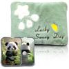 S.I.C SIC Borsa Acqua Calda Elettrica 500W, Smile Verde | Cuscino in peluche con fodera sfoderabile e lavabile; calore per mani, piedi e relax in casa
