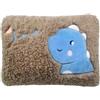 S.I.C SIC Borsa Acqua Calda Elettrica 500W, Dinosauro Marrone | Cuscino in peluche con fodera sfoderabile e lavabile; calore per mani, piedi e relax in casa