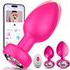 Tagnaff Plug Anale Sexytoysys Donna, Anal Plug 3 Pièces 10 Modalità APP Vibratore Anale Dilatatore Ano per Donna Vibratoreper, Sexytoysys Coppia Ovetto Vibrante Plug Analesex Toy Giochi Erotiici per Coppie