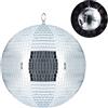 Relaxdays Palla da Discoteca, da Appendere, a Soffitto, Maxi Stratosfera, Specchiata, Compleanni, Ø 30cm, Argento