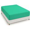 Degrees Home - COLLEZIONE - Lenzuolo con angoli 105 x 200 x 33 - Regolabile - Microfibra di poliestere garzata - Verde
