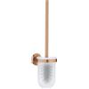 GROHE Start Set Spazzola WC (Metallo e Vetro, Montaggio a Parete con Fissaggio Nascosto, Viti e Tasselli Inclusi), Dimensione 398 mm, Oro Rosa Spazzolato, 41175DL0