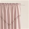 ROOM99 Chloe, tenda con nastro arricciato, 140 x 280 cm, larghezza x altezza, semitrasparente, tenda decorativa moderna, per soggiorno, camera da letto, rosa cipria, 1 pezzo