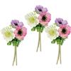 Flair Flower Fiori artificiali, set di 3 anemoni, 22 cm, bouquet, decorazione per la primavera, fiori artificiali, decorazione pasquale, fiori di seta