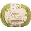 Schachenmayr Anchor 03722 - Cotone organico, 4 fili, circa 125 m, colore: pistacchio 50 g