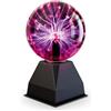 mikamax - Plasma Ball - Lampada al plasma - Lampada notturna - Globo al plasma - Regalo nerd - Lampada decorative - 20cm - Plasma lightning - Scienza