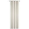 Eurofirany Tenda Verto con Occhielli, 140 x 250 cm, a Righe, Poliestere, Crema