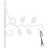 Relaxdays Gancio Portavasi Relaxdays, Vasi Sospesi, Lanterne e Campane, Fissaggio a Parete, Ferro, HLP: 30x29,5x2 cm, Bianco