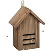 Relaxdays Casetta per Coccinelle, Hotel per Insetti, in Legno di Abete Non Trattato, da Appendere, 22x17x10 cm, Marrone