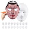 Relaxdays Maschera, Set da 20, da Decorare & Dipingere, Carnevale, in Cartone, per Travestimenti, 24x18,5x8 cm, Bianco