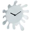 Relaxdays Orologio da Parete, HxL: 25x22,5 cm, Senza Numeri, a Batterie, Analogico, Gancio Muro, Design Moderno, Bianco