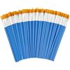 Relaxdays Pennelli a Setola Piatta, Set 100 per Pittori, Pittura Acrilico, Olio, Acquerello, Hobby e Scuola, Multicolore