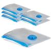 Relaxdays Sacchetti Sottovuoto per Vestiti, Set da 6, Sacchi sotto Vuoto per Valigia Misura XL, Vacuum Bags, Trasparente