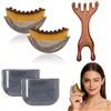 SYTTNUM Spazzola Viso Per Il Contorno Linfatico Massaggiatore Linfatico Per Viso,Spazzola Viso a Secco Per Alleviare Con l'Affaticamento Strumento Per Massaggio e Dry Brushing (3 Brown)