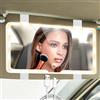 GOMETY Specchio cosmetico per auto con parasole LED a 3 modalità di luce, specchio per auto portatile interno con luce, specchio cosmetico universale per parasole, visiera per auto per specchio retrovisore