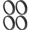 A ABSOPRO Anelli Centrici per Auto OD 63.4mm ID 56.1mm Nero 4 Pz