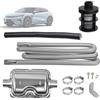 Tongboke Silenziatore Set, di Scarico da 200 cm + di Aspirazione da 30 cm + Silenziatore da 15 cm, con Filtro e 4 Fascette Stringitubo, per Riscaldatore Diesel Aria Auto (Taglia unica)