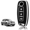 TOOMUME Cover Chiave TPU, Custodia Chiave Adatto per Nissan Qashqai J12 Juke F16 X Trail T33 Airya B6 B8 B9 Micra Altima Teana Murano Kicks, Copri Chiavi Guscio Chiave Auto Telecomando - Tre Linee