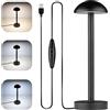 HHTUN 306 Luce notturna USB DC5V 2700K-6500K Temperatura colore regolabile, regolazione della luminosità a 6 livelli, nessuna perforazione, nessuna installazione, sorgente luminosa nascosta (nero)